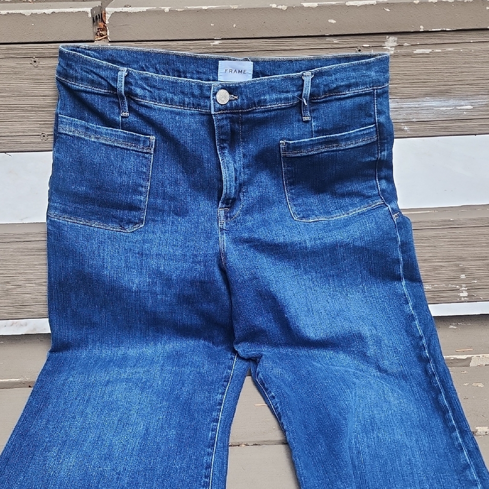 COPY - Frame Denim Blue Jeans Size 34 WiDE Leg